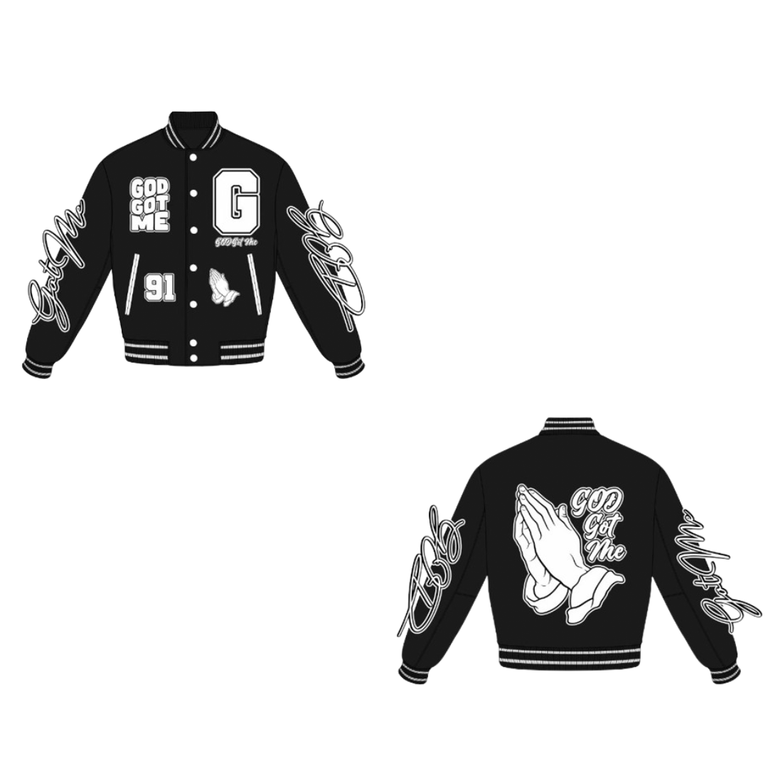 Black Heritage Hood Varsity Jacket