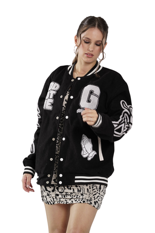 Black Varsity Vogue Jacket