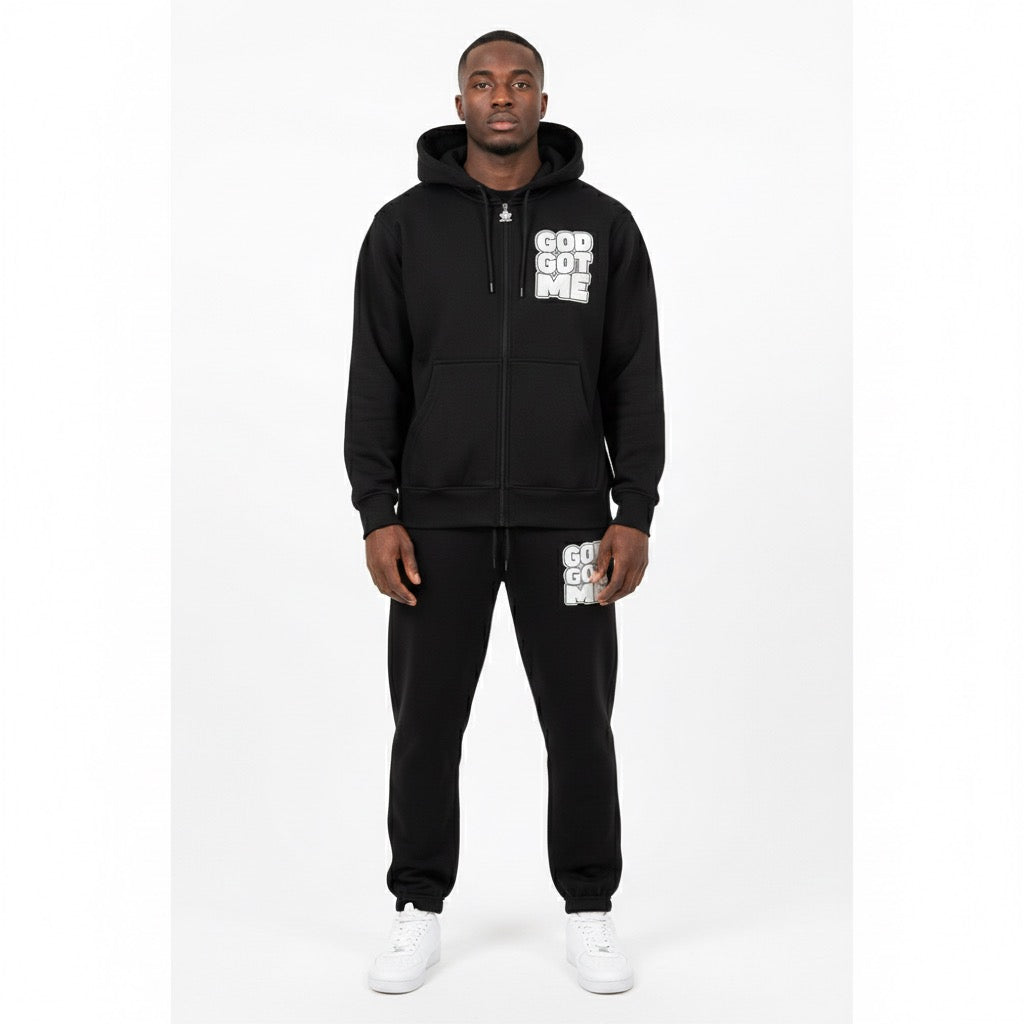 Black  ZenithZip  Unisex Sweatsuit
