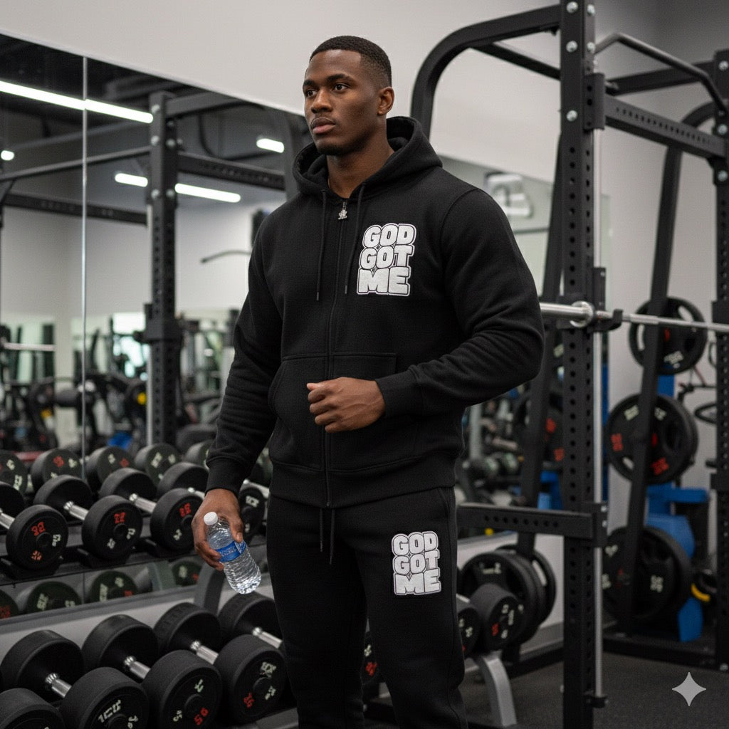 Black  ZenithZip  Unisex Sweatsuit